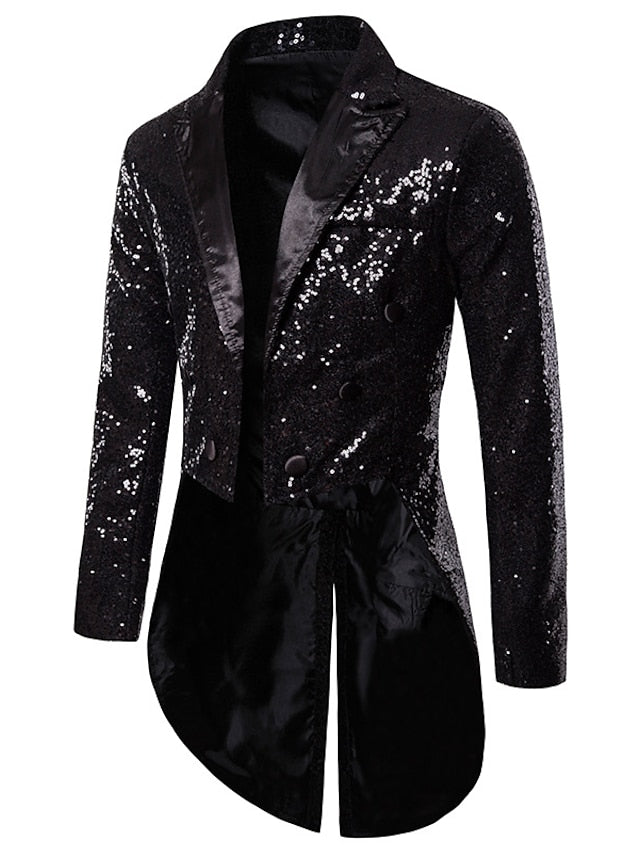 Veste de Soirée à Six Boutons à Coupe Ajustée pour Homme