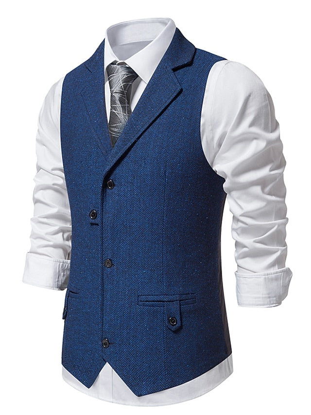 Gilet Simple Boutonnage à Trois Boutons pour Homme