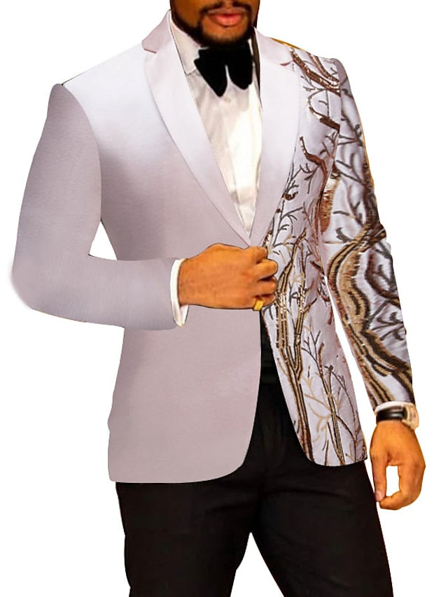 Costumes de Fête 2 Pièces à Boutonnage Simple et Coupe Standard pour Hommes