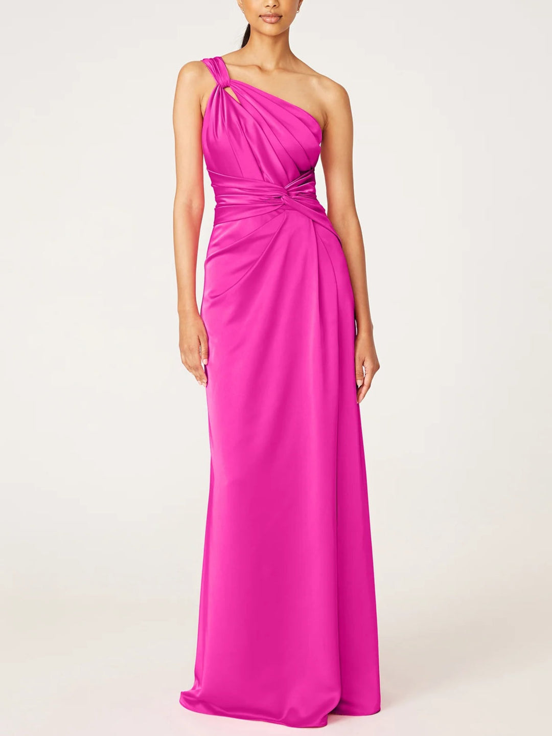 Robe de Soirée Trapèze/Princesse Asymétrique Sans Manches, Longueur Au Sol, avec Volants
