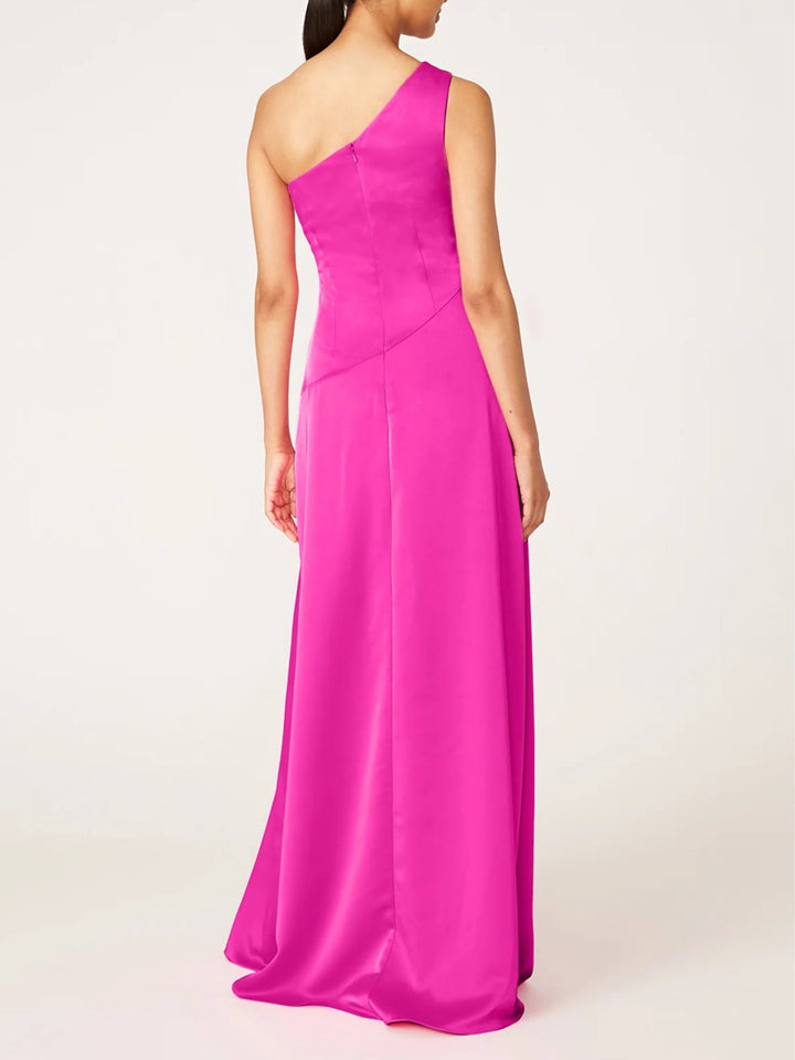 Robe de Soirée Trapèze/Princesse Asymétrique Sans Manches, Longueur Au Sol, avec Volants