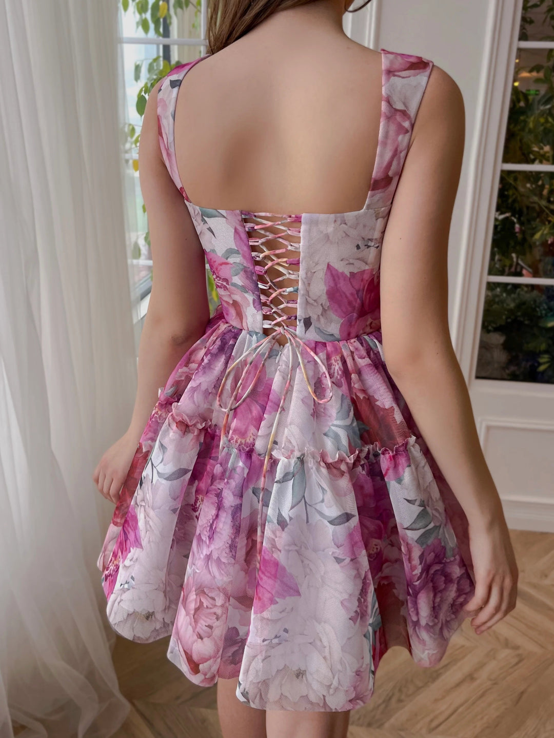 Robe de Bal Courte Sans Manches à Épaules Dénudées de Forme A/Princesse avec Appliques