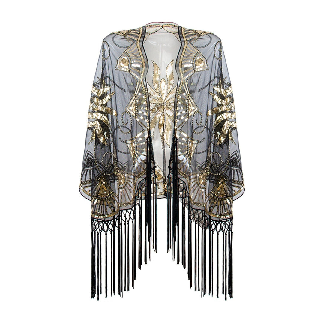 Robe Vintage à Franges et Paillettes pour Femme
