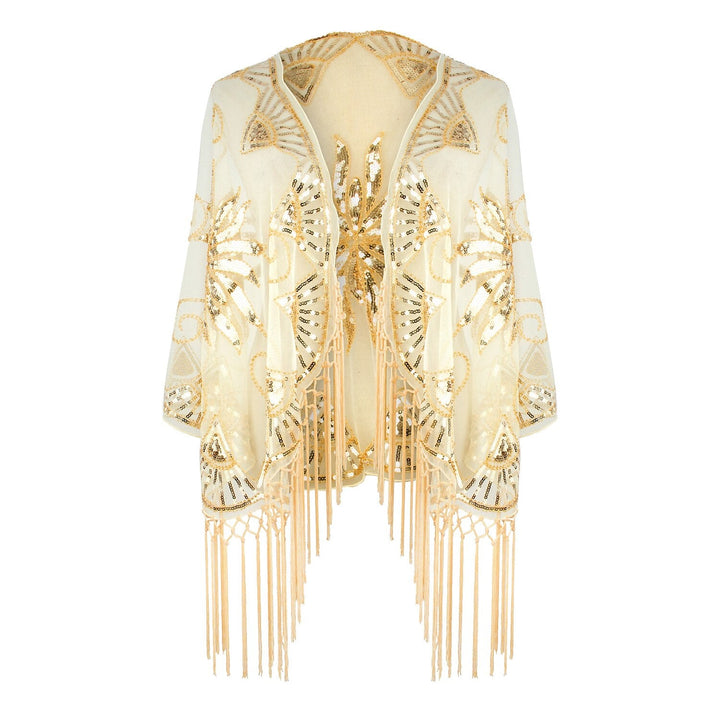 Robe Vintage à Franges et Paillettes pour Femme