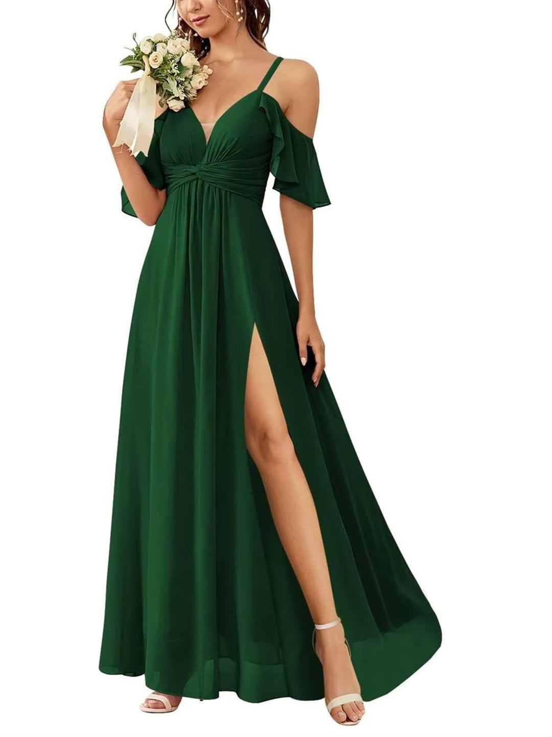 Ligne A/Princesse Hors de l'épaule La Longueur du Sol Robes de Demoiselle d'Honneur avec Poches