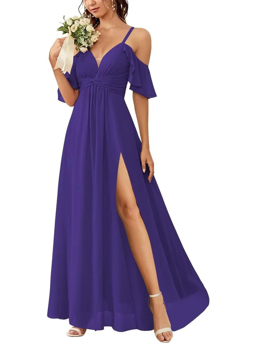 Ligne A/Princesse Hors de l'épaule La Longueur du Sol Robes de Demoiselle d'Honneur avec Poches