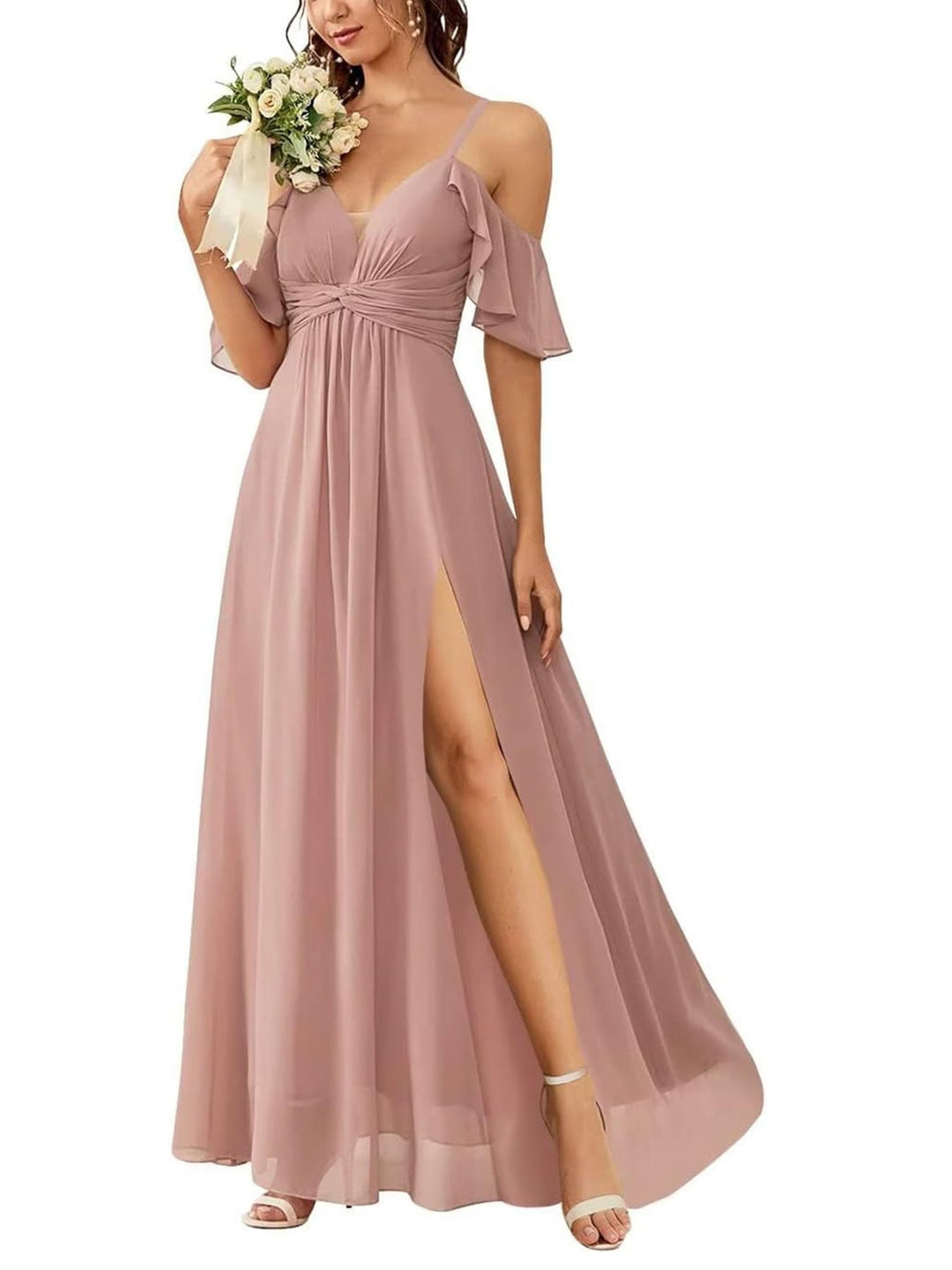 Ligne A/Princesse Hors de l'épaule La Longueur du Sol Robes de Demoiselle d'Honneur avec Poches