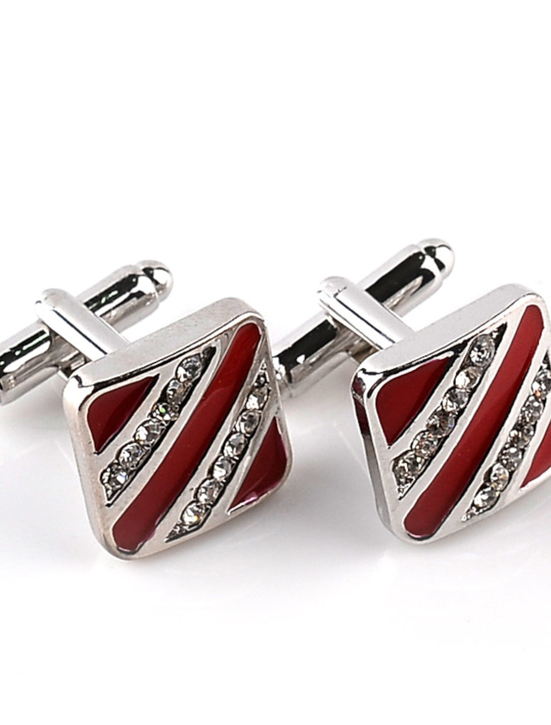 Lot De 2 Boutons De Manchette Cubiques Pour Homme Avec Strass