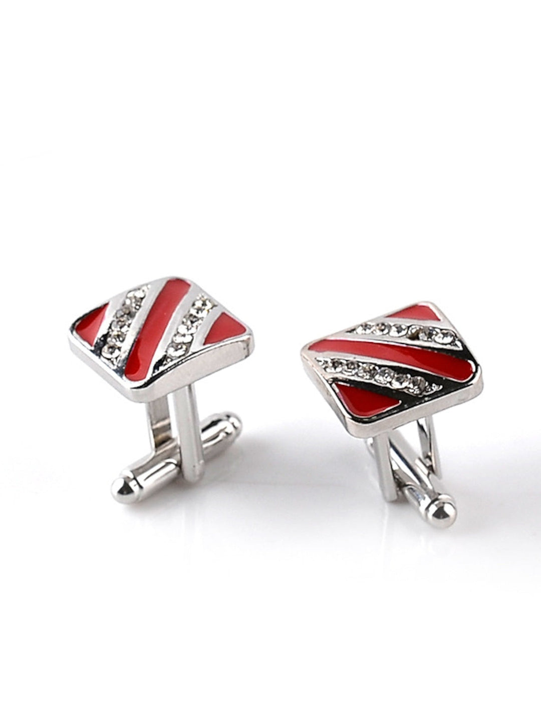 Lot De 2 Boutons De Manchette Cubiques Pour Homme Avec Strass