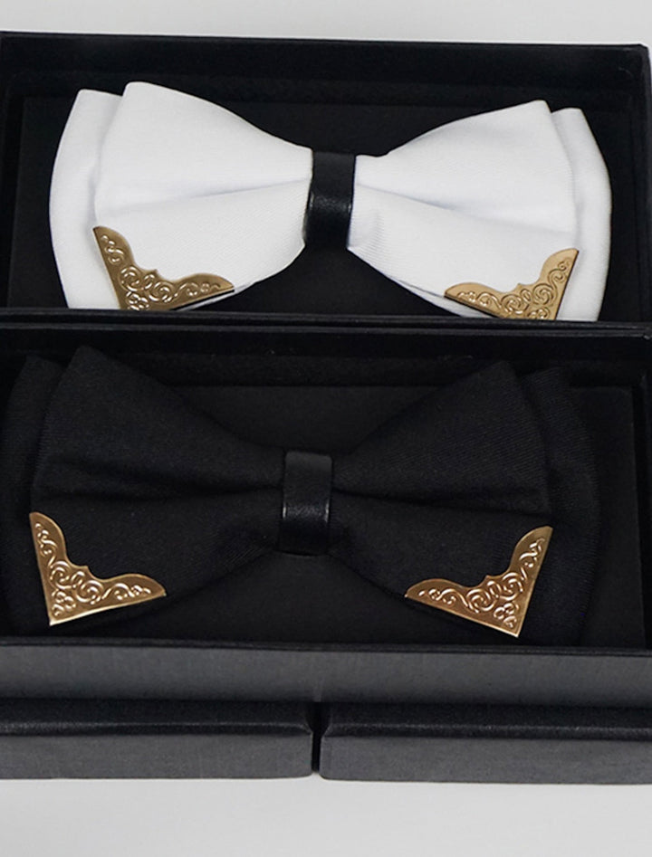 Noeud Papillon Basique Pour Homme Noir Et Blanc