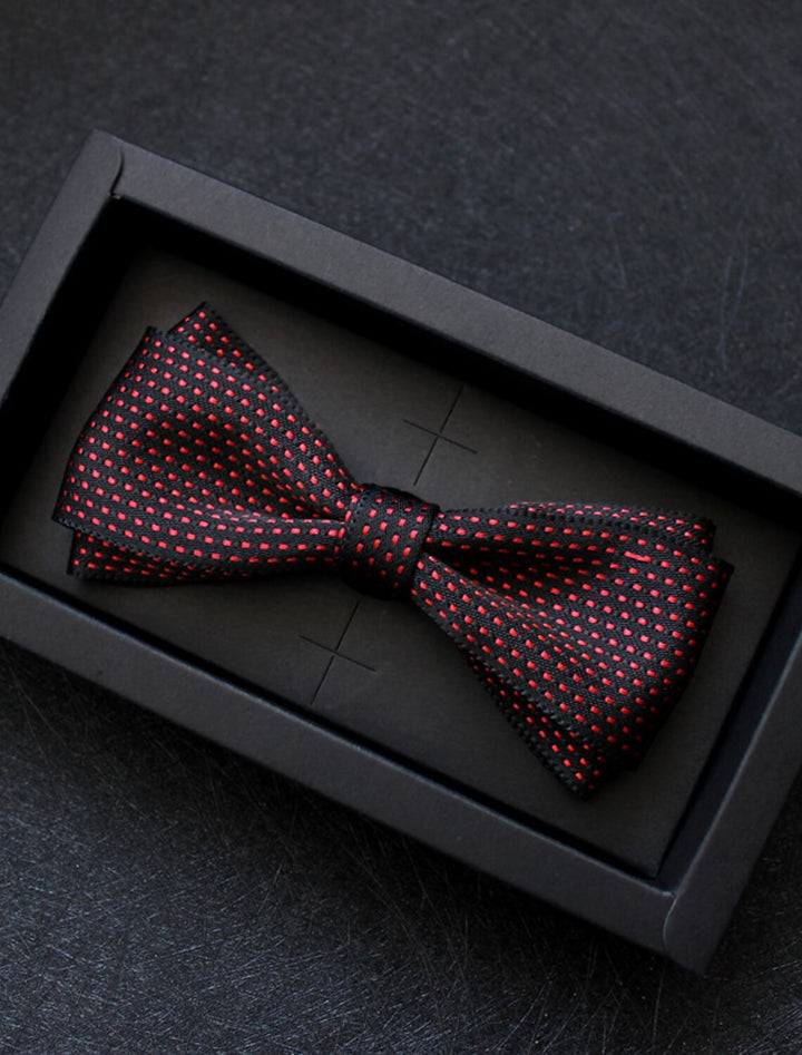 Noeud Papillon Basique Pour Homme Argent Noir Rouge