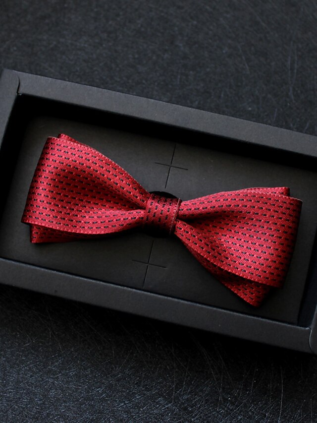 Noeud Papillon Basique Pour Homme Argent Noir Rouge