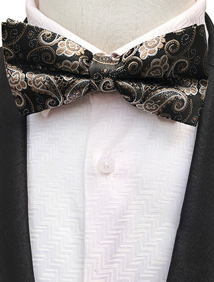 Noeud Papillon Homme Fête Travail Jacquard Soirée Formelle