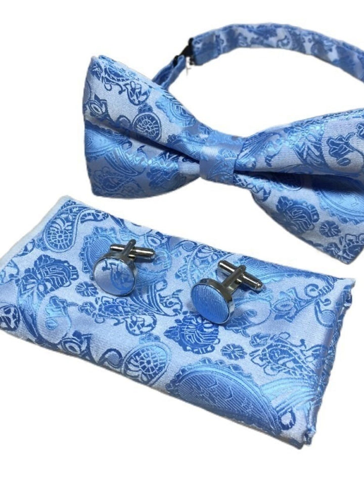 Ensembles De Cravates Jacquard Pour Hommes, Nœud Papillon, Pochette, Boutons De Manchette