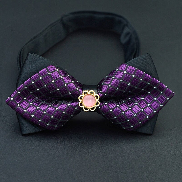Nœud Papillon Pré-Noué Réglable Pour Homme À Carreaux Pour Mariage, Fête D'Anniversaire
