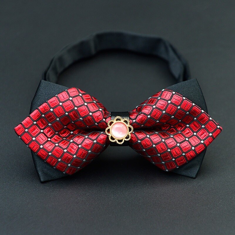 Nœud Papillon Pré-Noué Réglable Pour Homme À Carreaux Pour Mariage, Fête D'Anniversaire