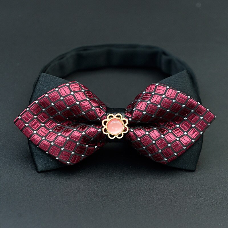 Nœud Papillon Pré-Noué Réglable Pour Homme À Carreaux Pour Mariage, Fête D'Anniversaire