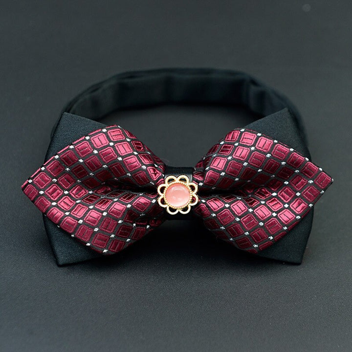 Nœud Papillon Pré-Noué Réglable Pour Homme À Carreaux Pour Mariage, Fête D'Anniversaire