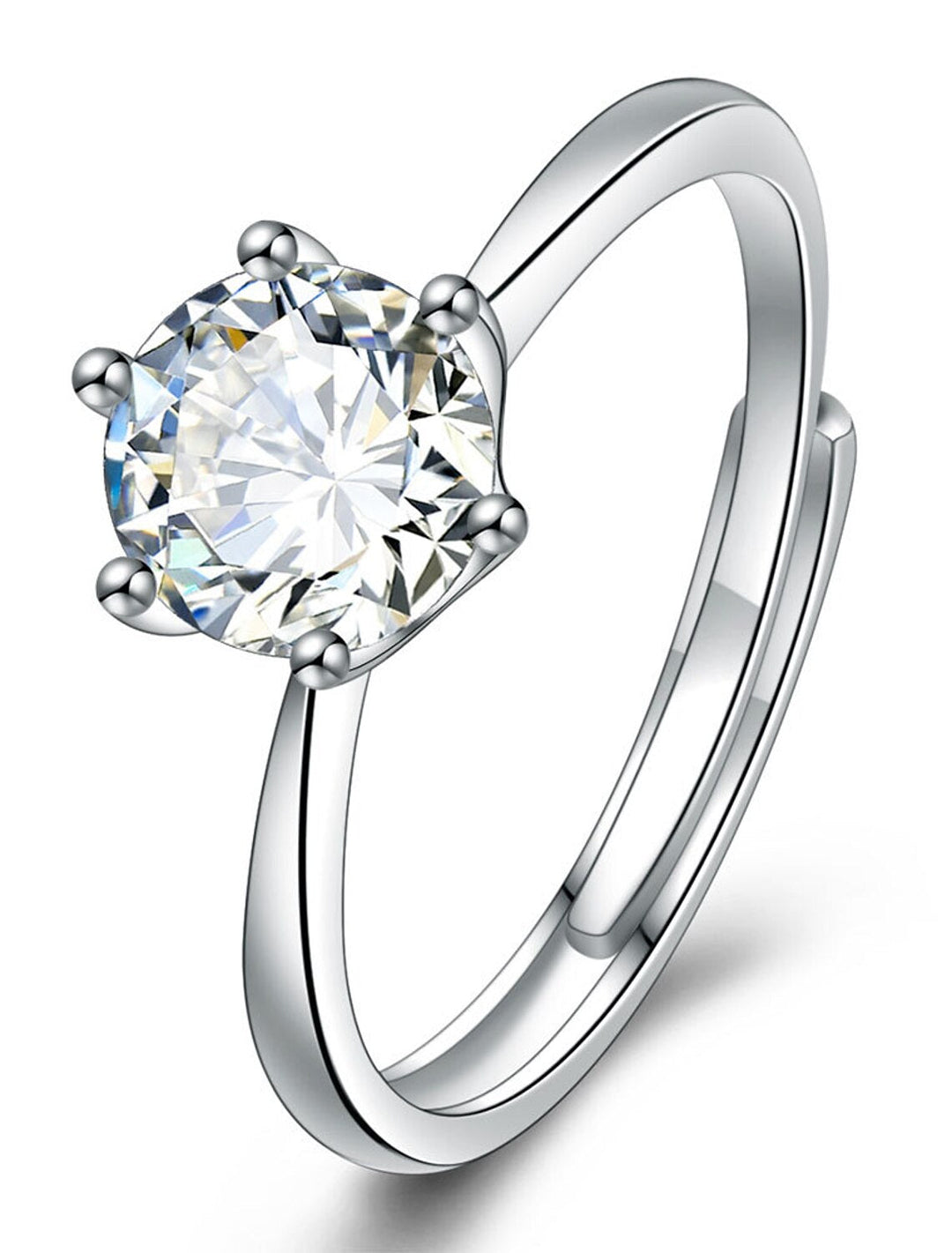 Bague De Mariage Géométrique En Argent Avec Strass En Argent Sterling S925, Élégante, Simple Et Luxueuse