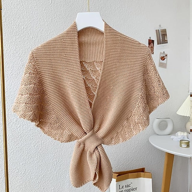 Gilet Tricoté pour Femme Écharpe D'Épaule Élégant et Confortable Porter Au Quotidien pour Un Mariage