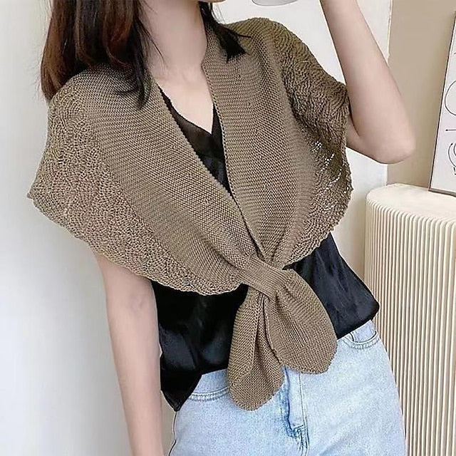 Gilet Tricoté pour Femme Écharpe D'Épaule Élégant et Confortable Porter Au Quotidien pour Un Mariage