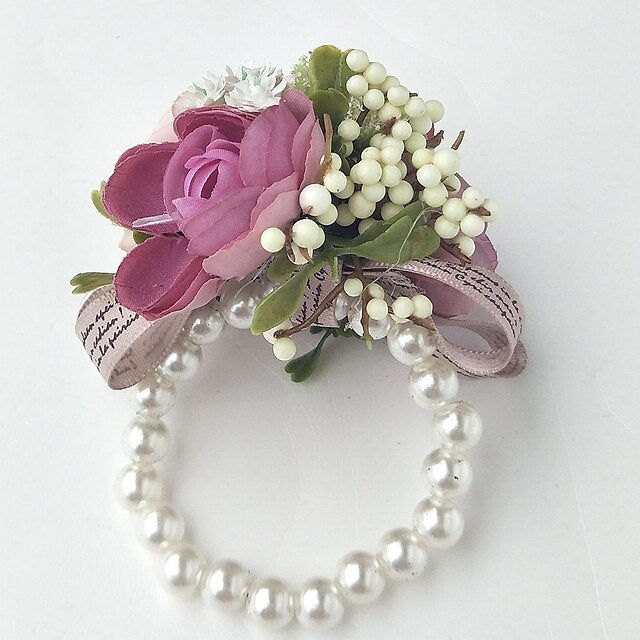 Fleurs De Mariage Boutonnières / Corsages De Poignet Soirée Polyester