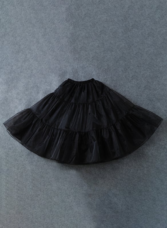 Jupons en Polyester Coupe A à 3 Niveaux, Longueur Thé