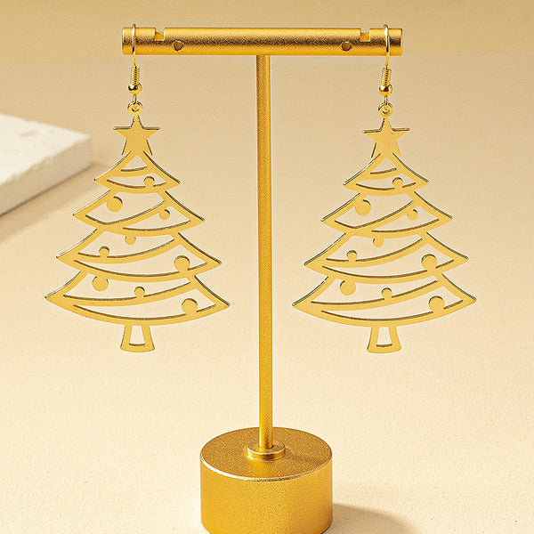 Boucles D'Oreilles en Alliage pour Femme en Forme de Sapin de Noël
