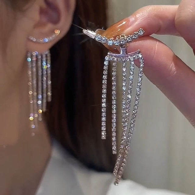 Boucles D'Oreilles Pendantes de Luxe pour Femmes, Bijoux Fins