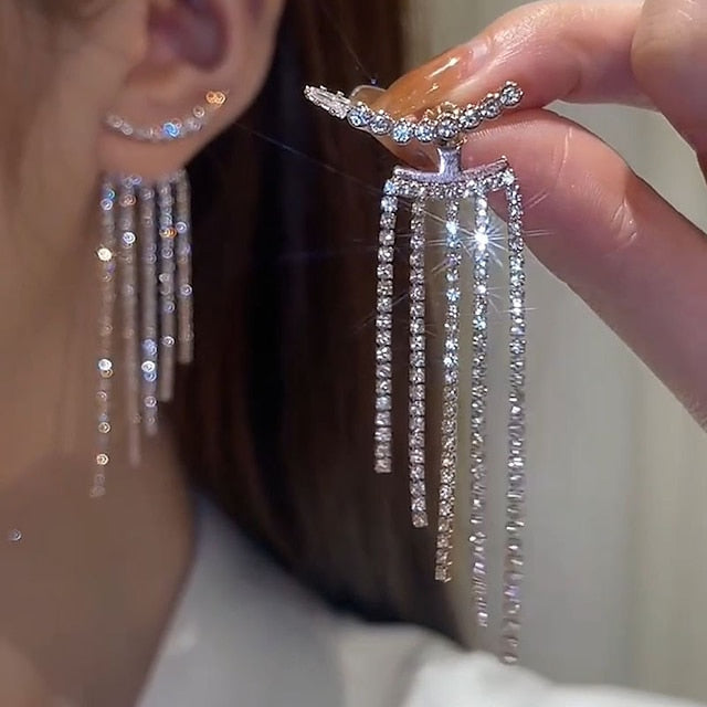 Boucles D'Oreilles Pendantes de Luxe pour Femmes, Bijoux Fins