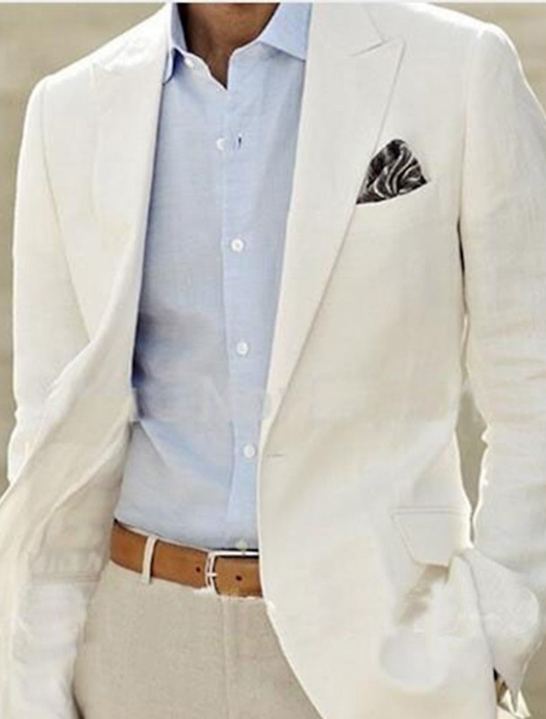 Veste Blazer à Un Bouton et Coupe Ajustée pour Homme
