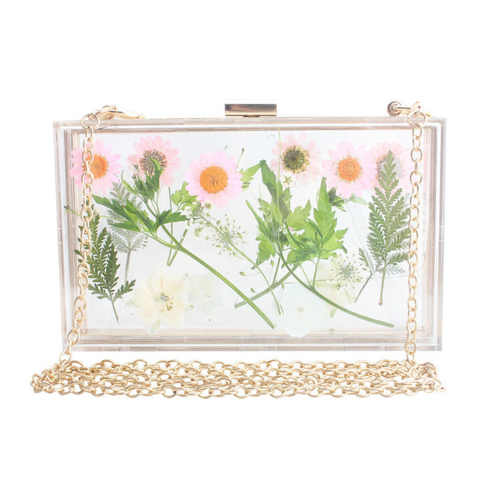 Pochettes Transparentes en Acrylique à la Mode Florale