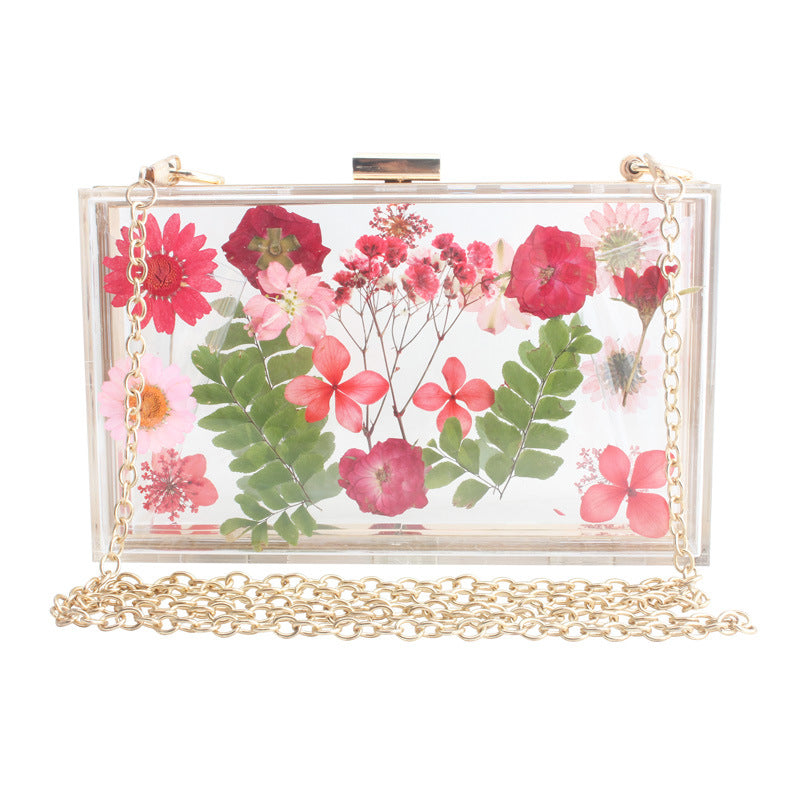 Pochettes Transparentes en Acrylique à la Mode Florale