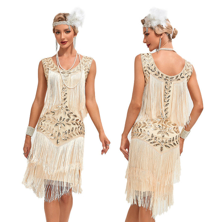 Années 1920 The Great Gatsby Outfit Gaine/Colonne Scoop Paillettes Robes Vintage