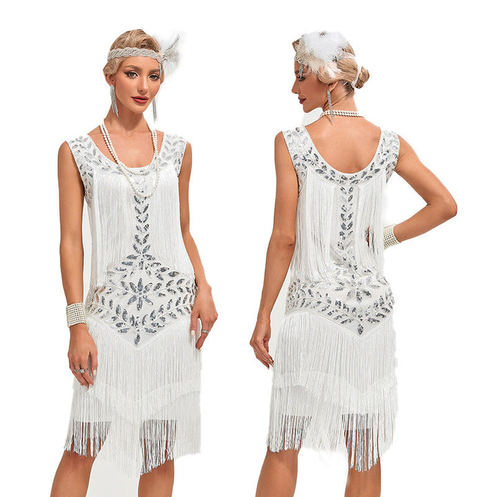 Années 1920 The Great Gatsby Outfit Gaine/Colonne Scoop Paillettes Robes Vintage