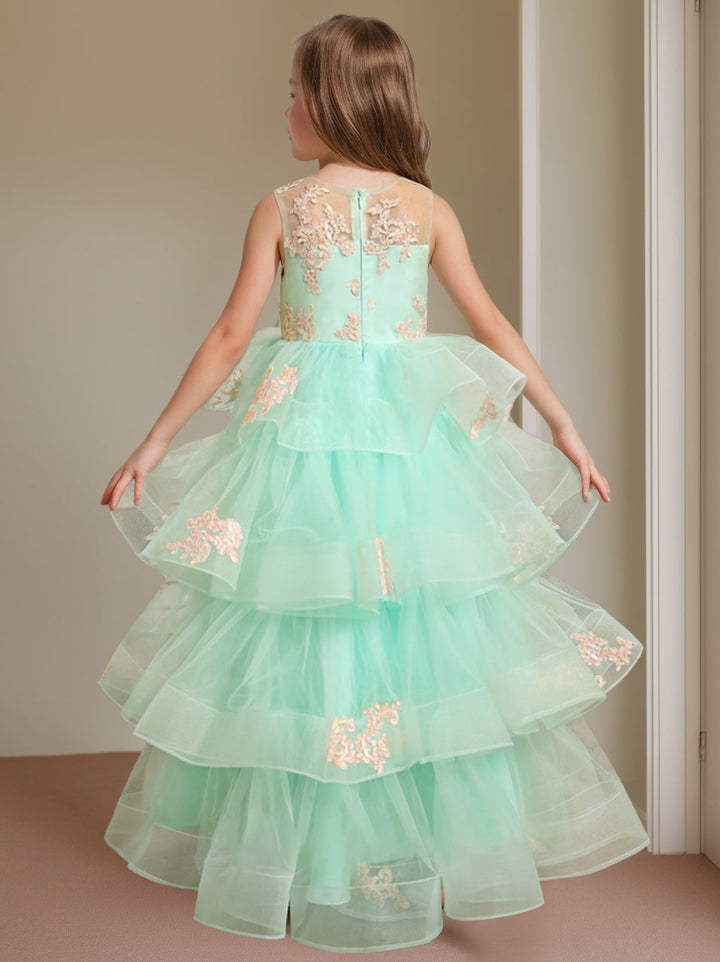 Robe de Bal à Encolure Dégagée Sans Manches, Longueur Au Sol, pour Demoiselle D'Honneur