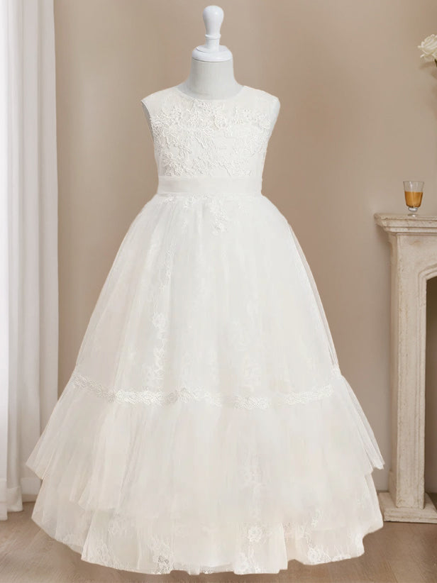 Robe de Bal à Encolure Dégagée Sans Manches, Longueur Au Sol, pour Demoiselle D'Honneur