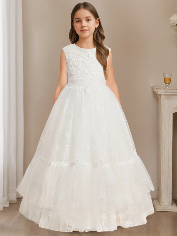 Robe de Bal à Encolure Dégagée Sans Manches, Longueur Au Sol, pour Demoiselle D'Honneur