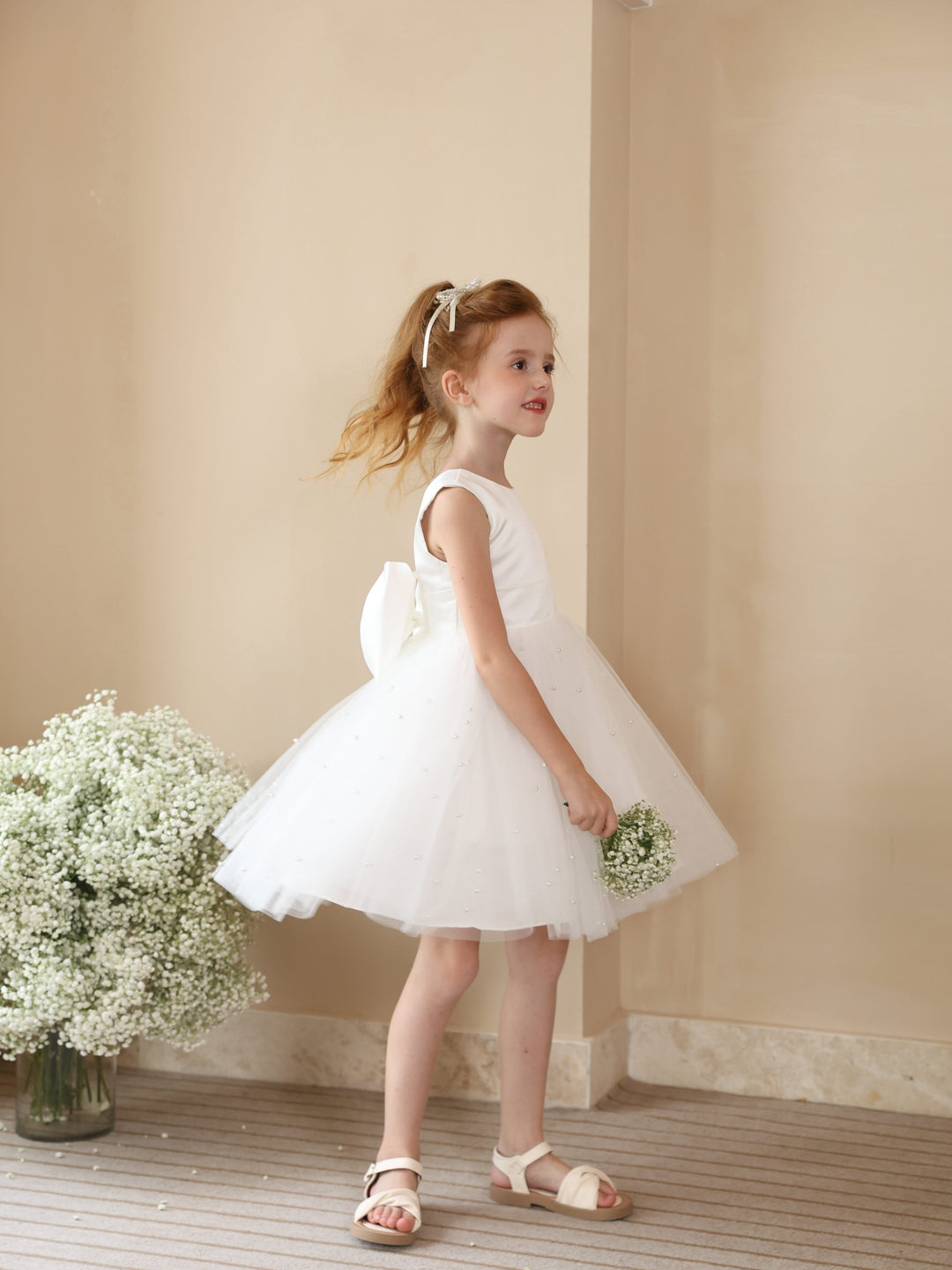 Robe de Bal Courte/Mini Sans Manches avec Décolleté en V et Nœud Papillon