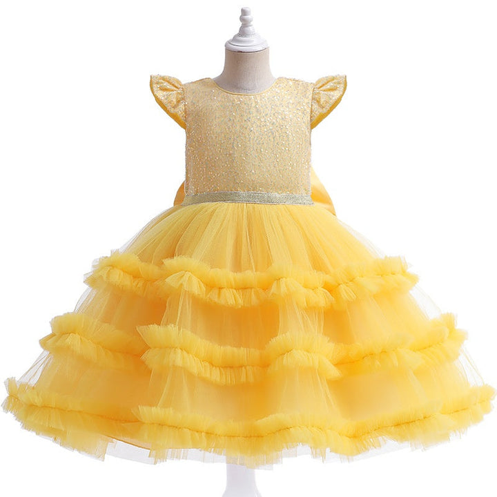 Robe de Bal à Encolure Dégagée Sans Manches, Longueur Genou, avec Nœud
