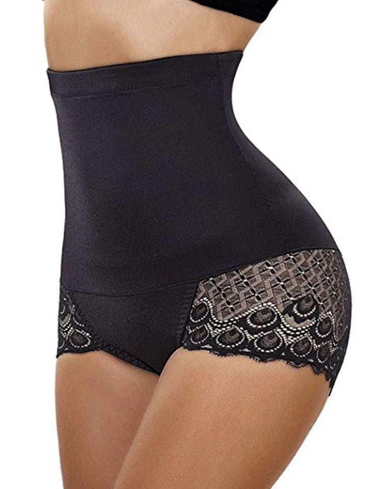 Slip Taille Haute en Coton à Dentelle, Décontracté, Classique et Élégant