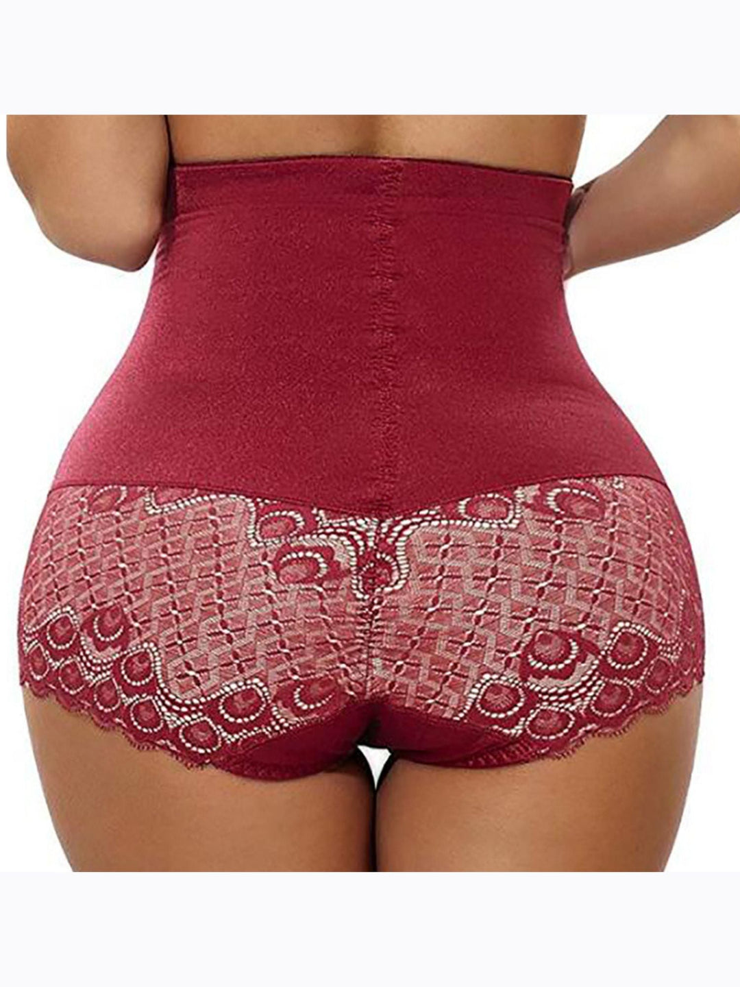 Slip Taille Haute en Coton à Dentelle, Décontracté, Classique et Élégant