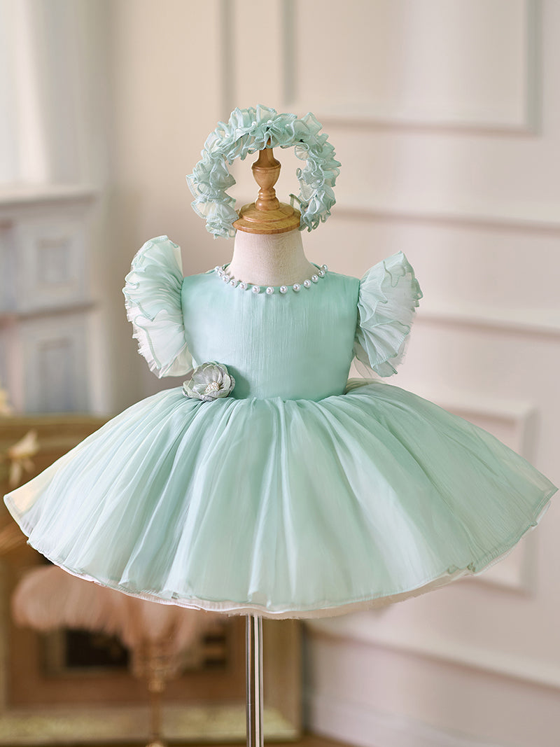 Robe de Soirée en Organza Longueur Genou pour Tout-Petits pour le 1Er Anniversaire
