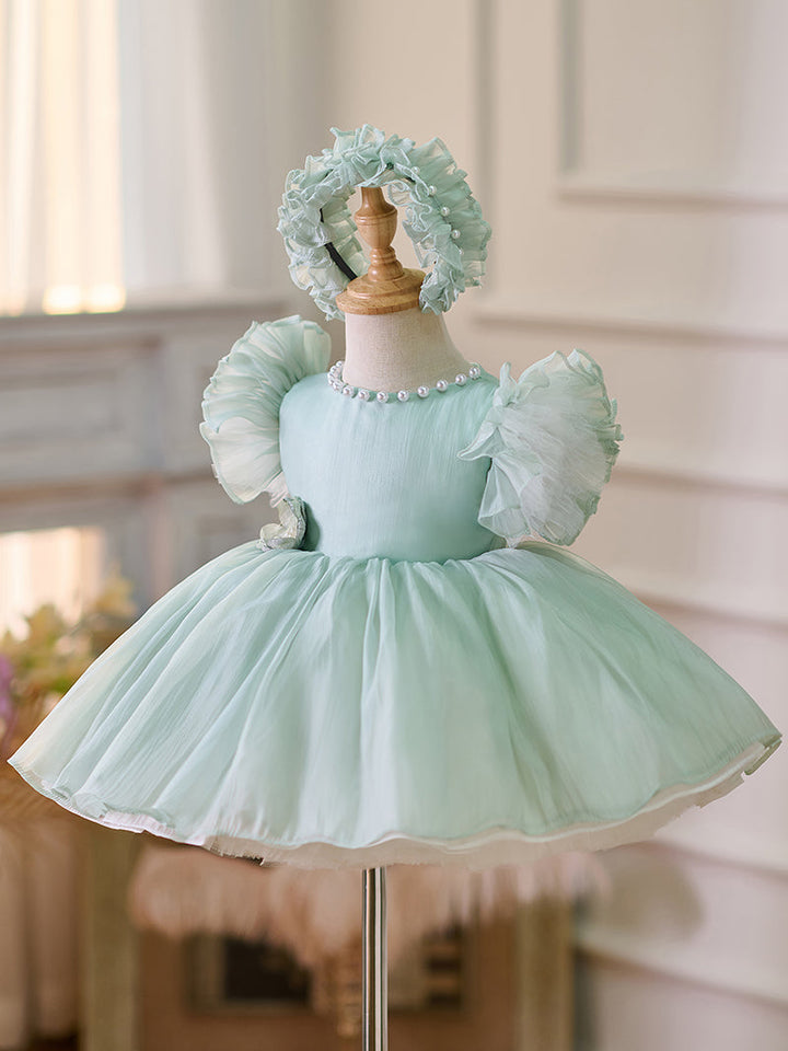 Robe de Soirée en Organza Longueur Genou pour Tout-Petits pour le 1Er Anniversaire