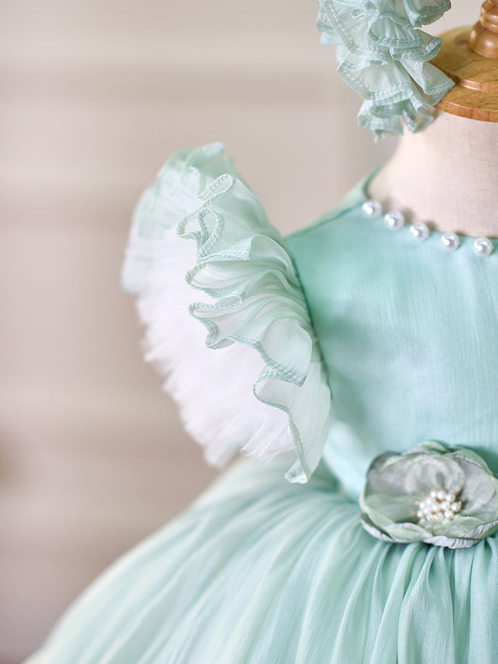 Robe de Soirée en Organza Longueur Genou pour Tout-Petits pour le 1Er Anniversaire