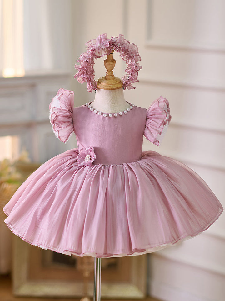 Robe de Soirée en Organza Longueur Genou pour Tout-Petits pour le 1Er Anniversaire