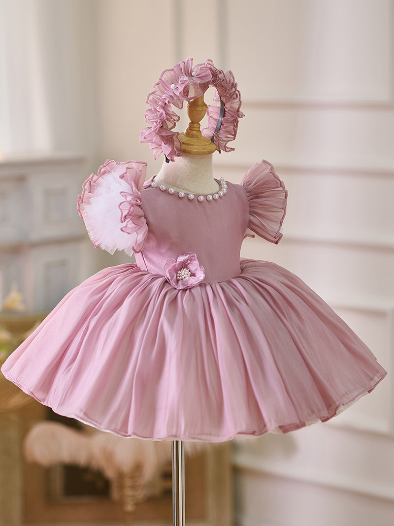 Robe de Soirée en Organza Longueur Genou pour Tout-Petits pour le 1Er Anniversaire