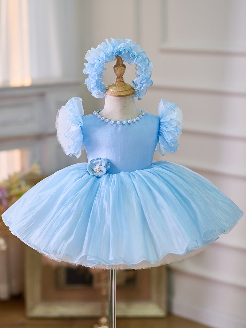 Robe de Soirée en Organza Longueur Genou pour Tout-Petits pour le 1Er Anniversaire