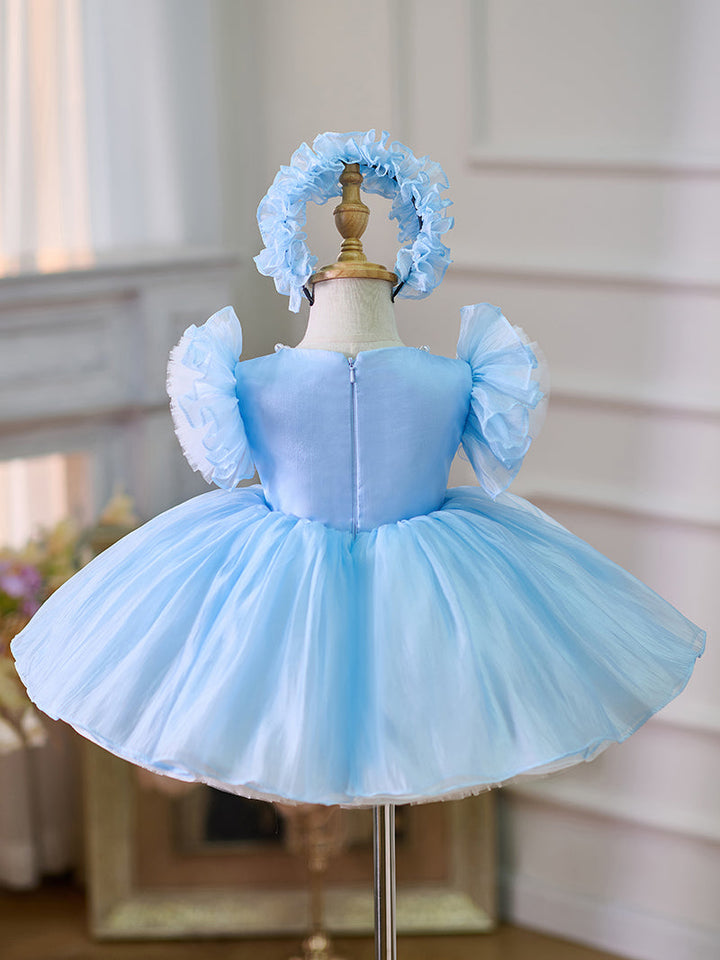 Robe de Soirée en Organza Longueur Genou pour Tout-Petits pour le 1Er Anniversaire
