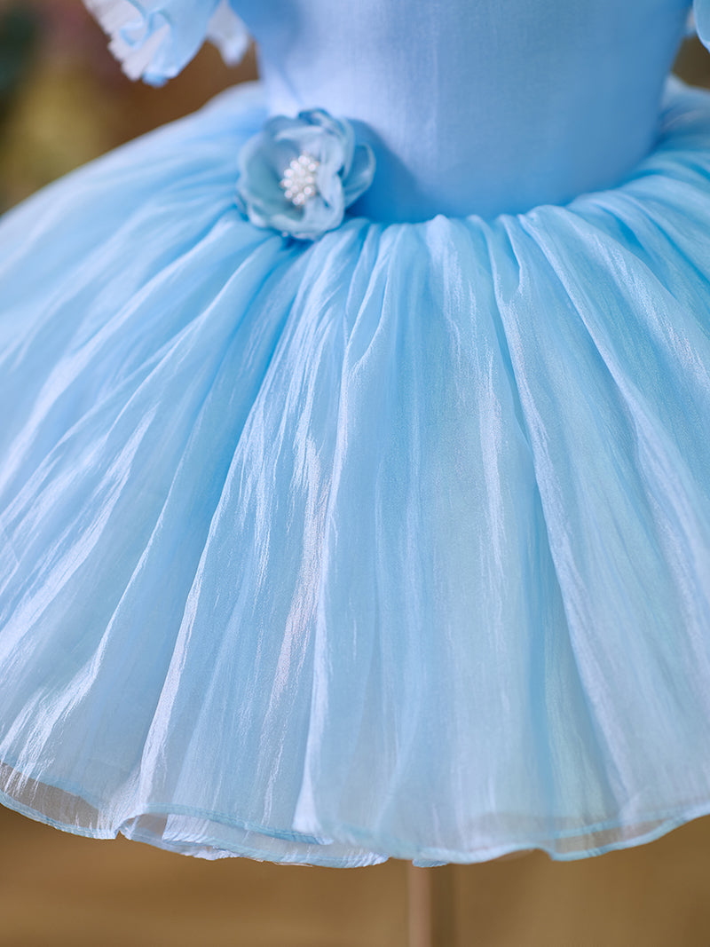 Robe de Soirée en Organza Longueur Genou pour Tout-Petits pour le 1Er Anniversaire